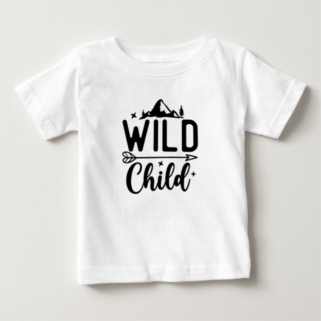 Wildes Kind für Kinder und Kleinkinder Baby T-shirt (Vorderseite)
