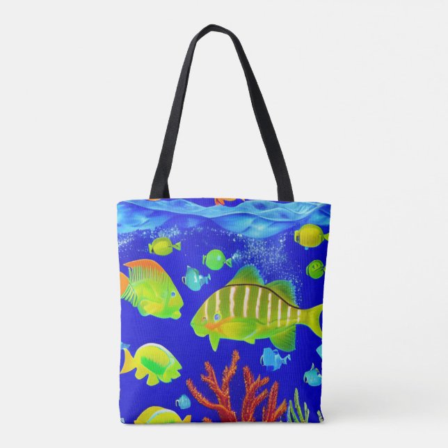 Wildes Meeresleben: Flora und Fauna Tasche (Rückseite)