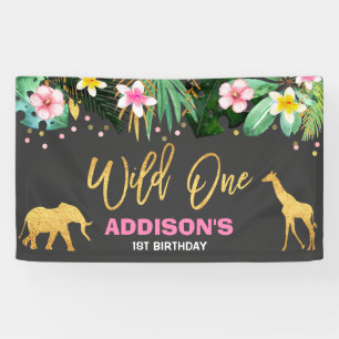 Wildes Party-Fahnen-Dschungel-Tier-Party Banner