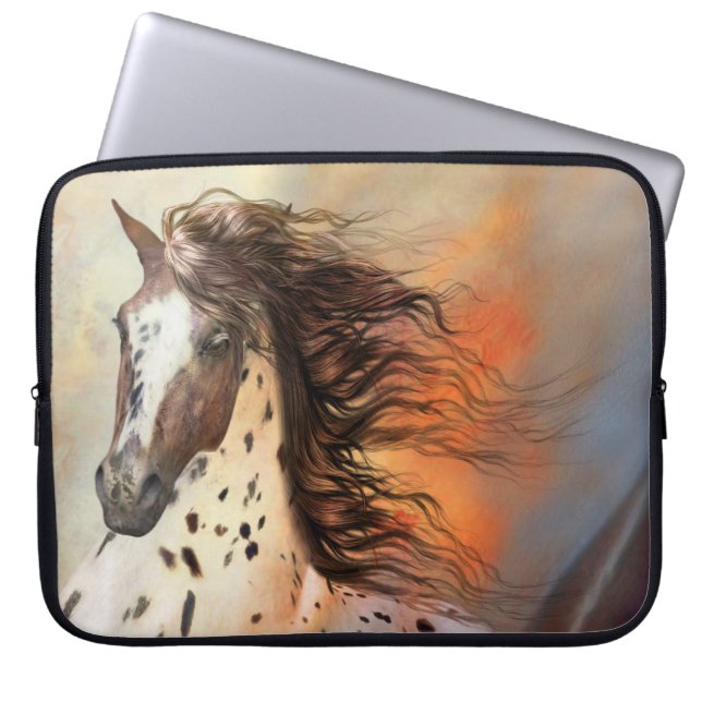 Wildes Pferd 2 Laptop-Ärmel Laptopschutzhülle (Vorderseite)