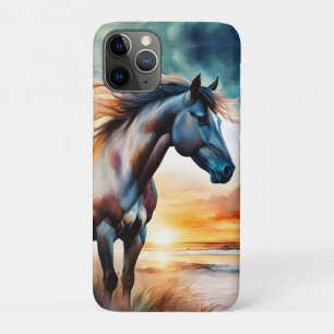 Wildes Pferd auf Grassy Düne bei Sonnenuntergang Case-Mate iPhone Hülle