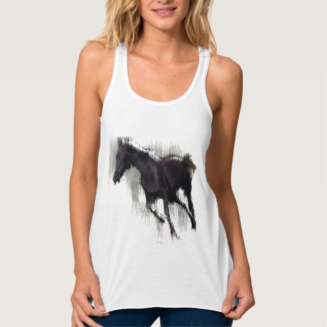 Wildes Pferd "Jahr des Pferdes" Pferdekunst Tank Top (Vorderseite)