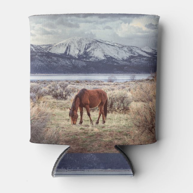 Wildes Pferd: Nevada Winterlandschaft. Dosenkühler (Vorderseite)