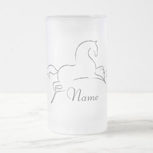 Wildes Pferd Thunder_Cove Mattglas Bierglas