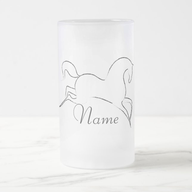 Wildes Pferd Thunder_Cove Mattglas Bierglas (Mittel)