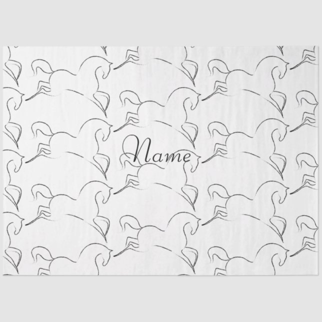 Wildes Pferd Thunder_Cove Seidenpapier (Vorderseite)