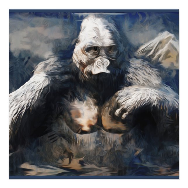 Wildes Primat - Afrikanischer Gorilla Fotodruck (Vorne)