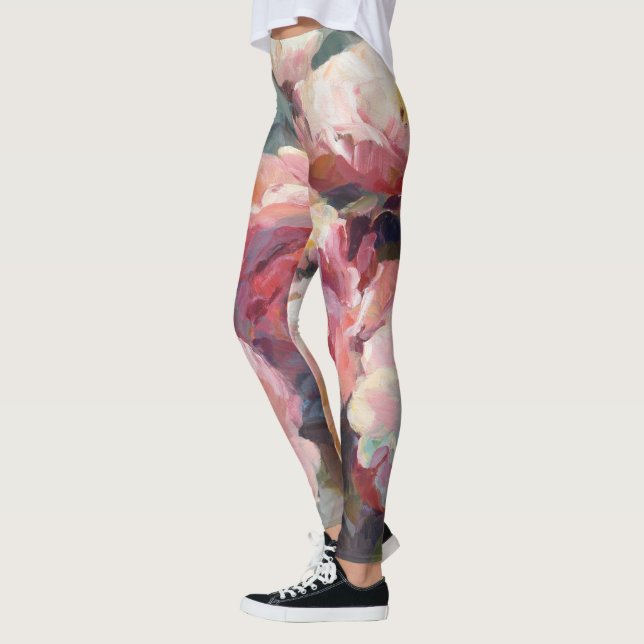 Wildes Rosa-Rosen Leggings (Links)