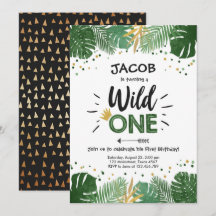 Wildes Safari-Goldjungen-Tier-Geburtstags-Party