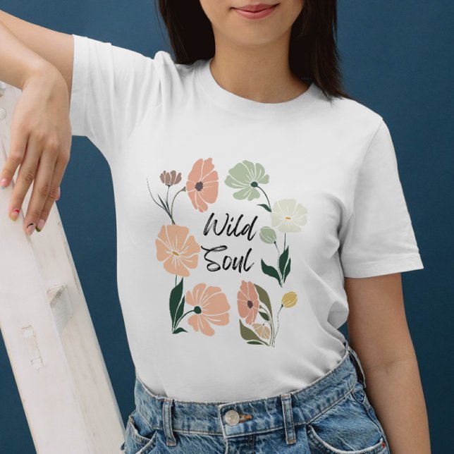 Wildes Soul Moderne Wildblumen Tri-Blend Shirt (Von Creator hochgeladen)