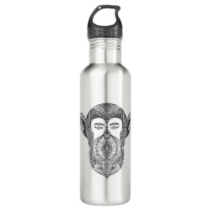 Wildes Tier des Waldgekritzels Trinkflasche