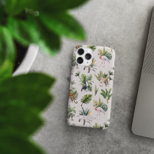 Wildes Tier Dschungelgrün-Monogramm iPhone 16 Pro Max Hülle