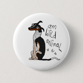 Wildes Tier morgens Button
