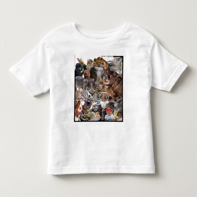 Wildes tierisches Shirt von Kindern personalisiere (Vorderseite)