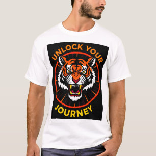 Wildes Tigermotivationsdesign – Stärke Macht T-Shirt
