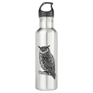 Wildes Totem-Tiereulen-Gekritzel Edelstahlflasche