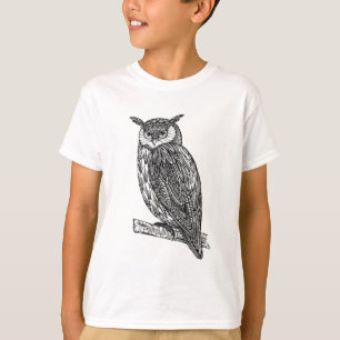 Wildes Totem-Tiereulen-Gekritzel T-Shirt