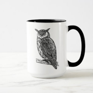 Wildes Totem-Tiereulen-Gekritzel Tasse