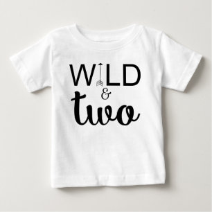 Wildes und 2. Geburtstags-Shirt mit zwei Pfeilen Baby T-shirt