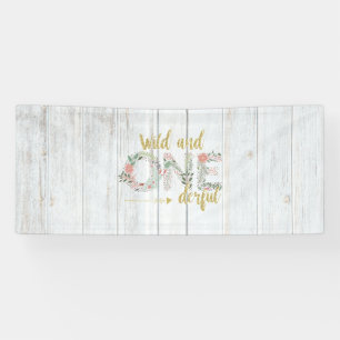 Wildes und einfühlsames Birthday-Holzbanner Banner