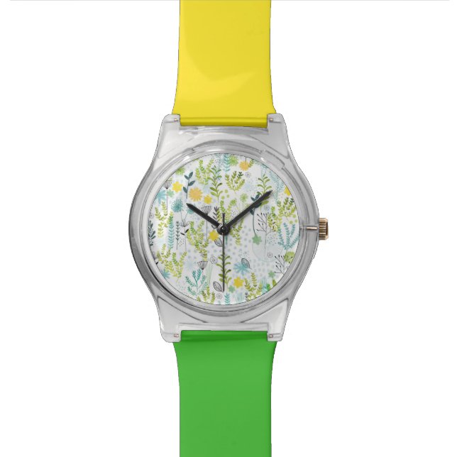 Wildes und freies Muster Armbanduhr (Nahaufnahme)