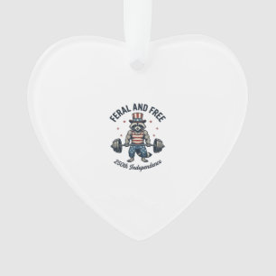Wildes und freies patriotisches Waschbären-Gewicht Ornament
