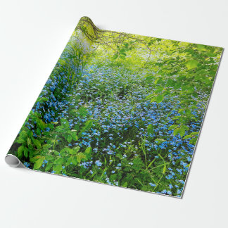 Wildes Vergissmeinnicht-Blumen-Foto Geschenkpapier