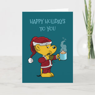 Wildes Weihnachtsgrußkartenmotiv Feiertagskarte