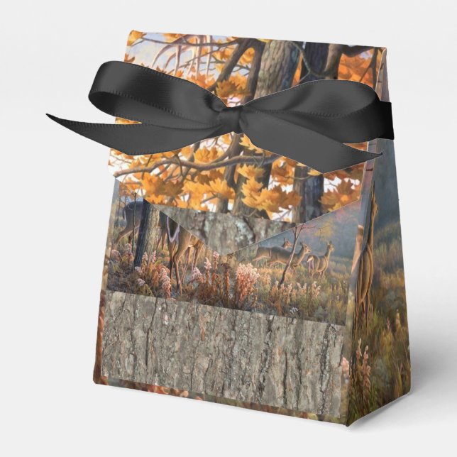 Wildfamilie auf dem Feld Geschenkschachtel (Vorderseite)