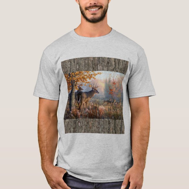Wildfamilie auf dem Feld T-Shirt (Vorderseite)
