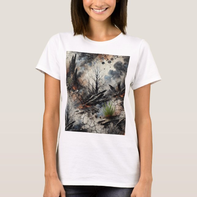 Wildfire Aftermath Artistic Women's T - Shirt (Vorderseite)