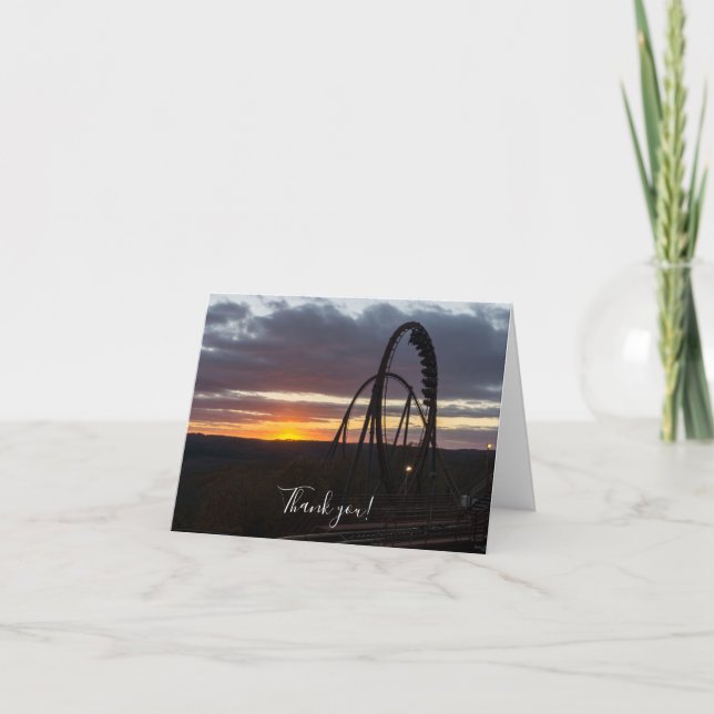 Wildfire Sunset Dankeschön Karte (Vorderseite)