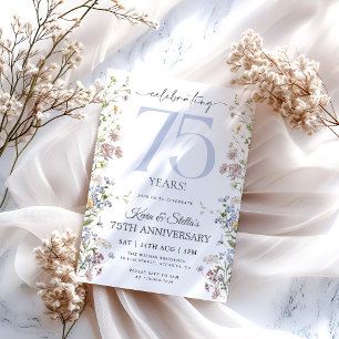 Wildflower 75. Jubiläum Einladung