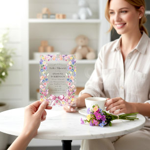 Wildflower-Acrylfarbe-Baby-Shower-Einladung Acryleinladungen