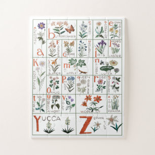 Wildflower Alphabet Puzzle Nature Alphabet