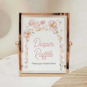Wildflower Arch Baby in Bloom Windel-Raffle Poster