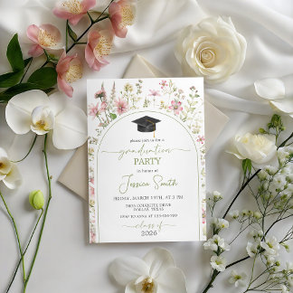 Wildflower Arch Graduation Invite 2026 Einladung
