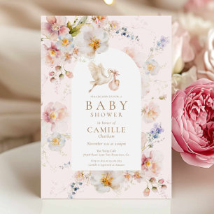 Wildflower Baby in Bloom Baby Shower Einladung