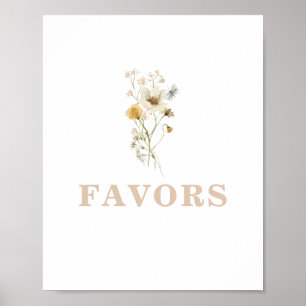 Wildflower-Baby-in-Blüte-Baby-Party-Geschenke-Schi Poster