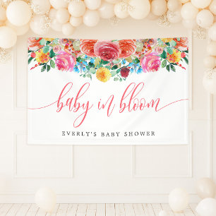 Wildflower-Baby-In-Blüte-Blumen-Baby-Party  Banner