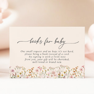 Wildflower-Baby-Party Bücher für Baby-Karte Begleitkarte