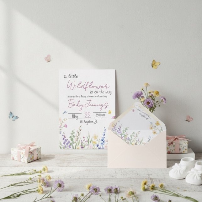 Wildflower Baby shower invitation Einladung (Von Creator hochgeladen)