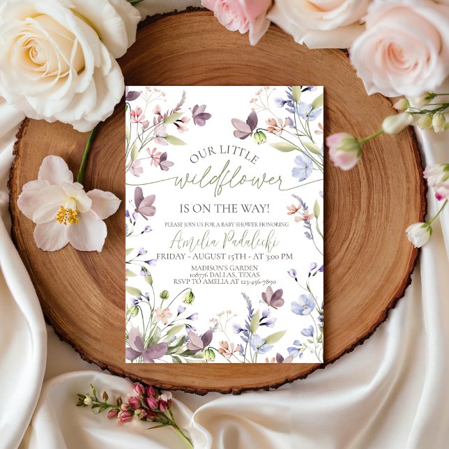 Wildflower Baby Shower Invitation Einladung (Von Creator hochgeladen)