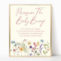 Wildflower-Baby-Shower-Maß-für-den-Babybauch-Schil