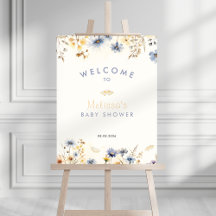 Wildflower-Baby-Shower-Willkommensschild - Frühlin