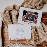 Wildflower Baby Ultraschall-Foto-Ankündigungskarte