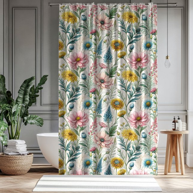 Wildflower Bath Curtain Celebrate Their Journey Duschvorhang (Wildflower Bath Curtain Celebrate Their Journey)