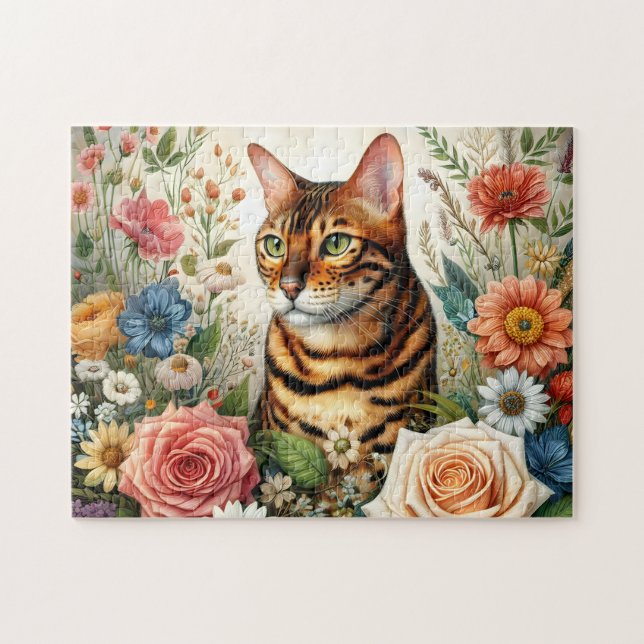 Wildflower Bengal Cat (Horizontal)