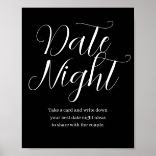 Wildflower-Blüten-Datum-Nacht-Idee-Schild  Datum N Poster