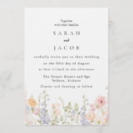 Wildflower Boho Garden Wedding Invitation Einladung
